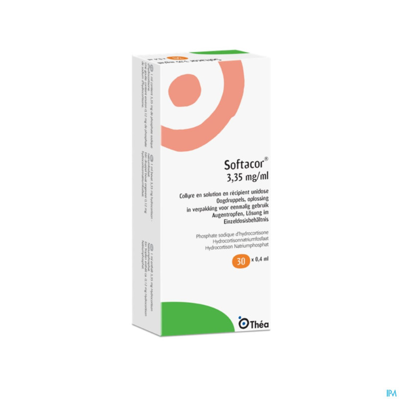 Softacor 3,35mg/ml collyre unidose 30 x 0,4ml