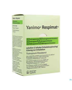 Yanimo respimat 2,5mcg/2,5mcg/inhal. cartouche 1