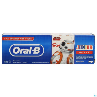 Oral b dentifrice junior starwars 6+