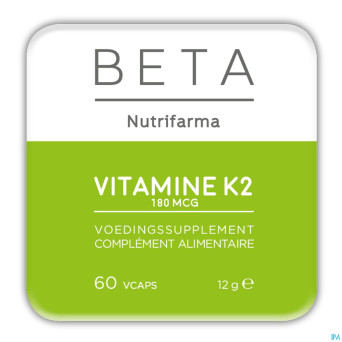 Beta vitamine k2 180mcg   v-caps 60