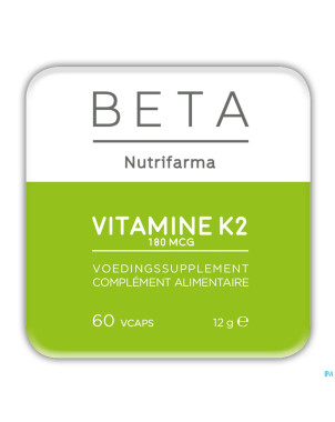 Beta vitamine k2 180mcg   v-caps 60