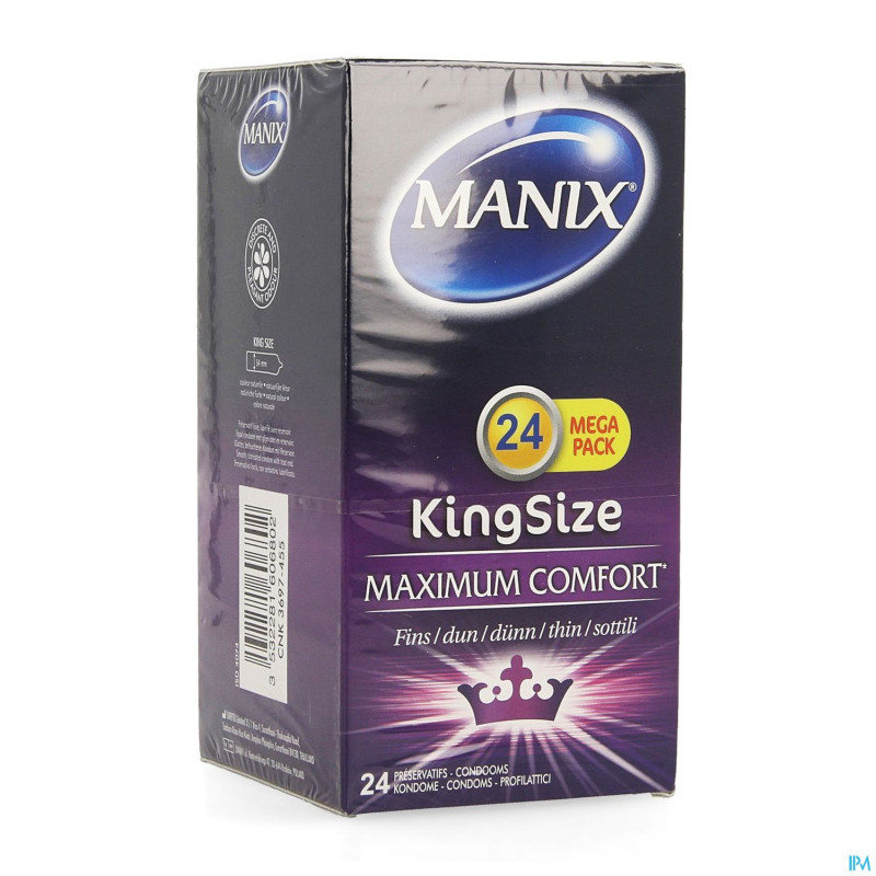 Manix king size preservatifs 24