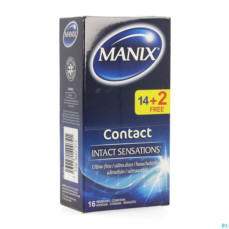 Manix contact preservatifs 14+2