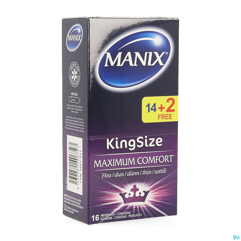 Manix king size preservatifs 14 +2
