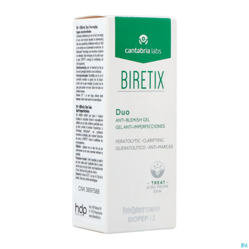Biretix duo gel    tube 30ml nf