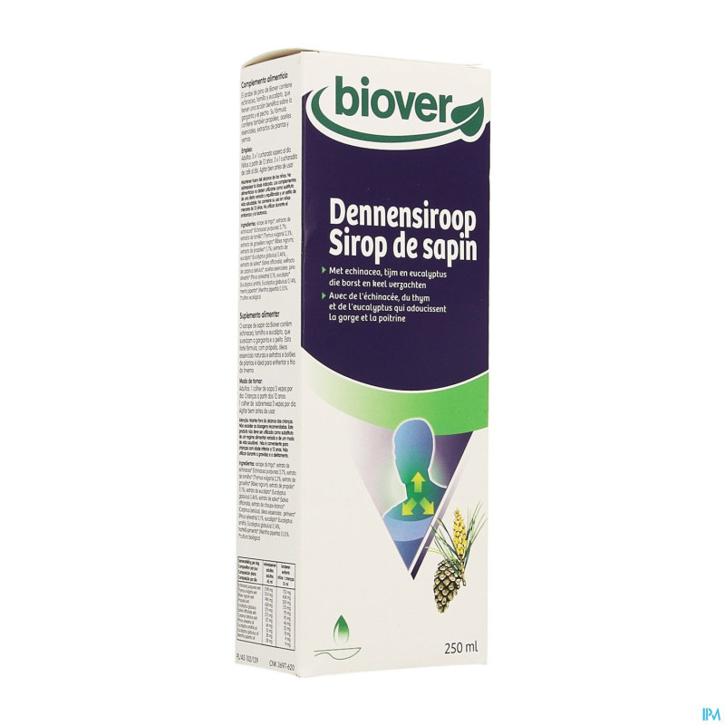 Biover sirop sapin bio be2 el 250ml