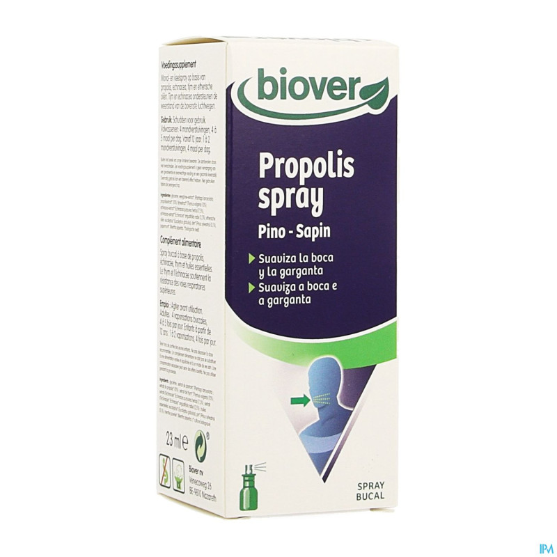 Biover propolis spray sapin bio be2 el 23ml