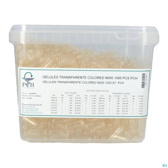 Gelules transparentes n000 1000 pch
