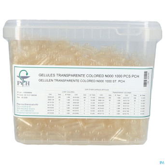 Gelules transparentes n000 1000 pch