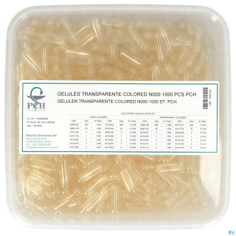 Gelules transparentes n000 1000 pch
