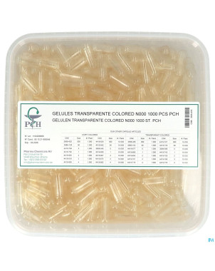 Gelules transparentes n000 1000 pch