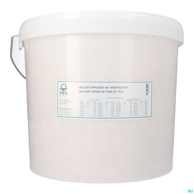 Gelules opaques n0 10000 pch