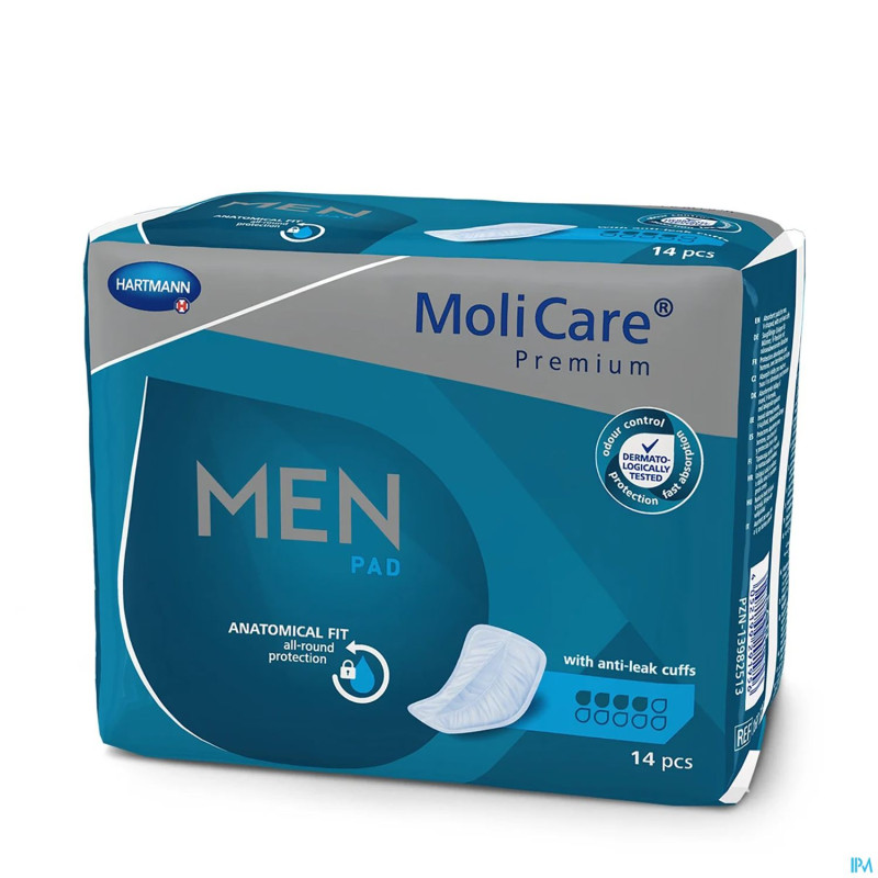 Molicare premium men pad 4 drops 34x18cm    14