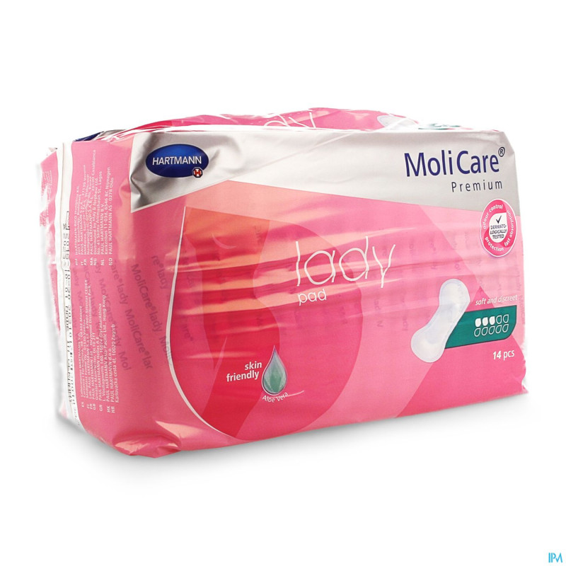 Molicare premium lady pad 3 drops 34x13cm    14