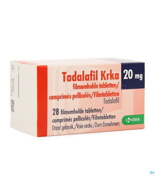 Tadalafil krka comp pell 28 x 20mg