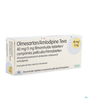 Olmesartan amlodipine teva 40/ 5mg comp pell 28