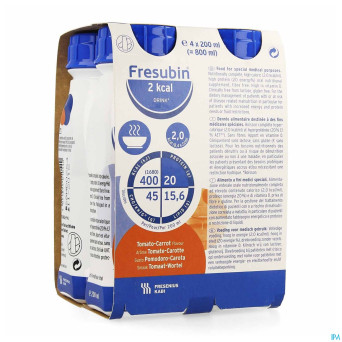 Fresubin 2kcal drink tomate-carot. easybot.4x200ml