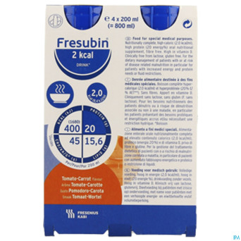 Fresubin 2kcal drink tomate-carot. easybot.4x200ml