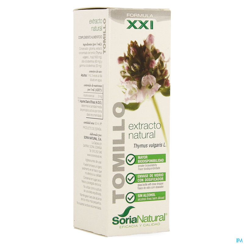 Soria thymus vulgaris xxi    extr.glyc 50ml