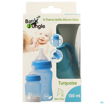 B-thermo glass bottle 150ml turquoise