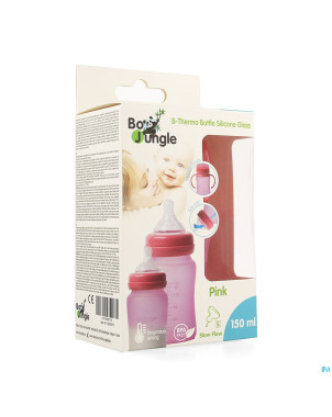 B-thermo glass bottle 150ml pink