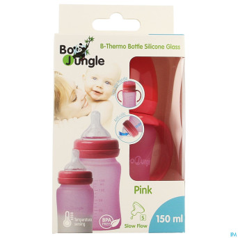 B-thermo glass bottle 150ml pink