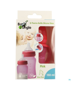B-thermo glass bottle 150ml pink