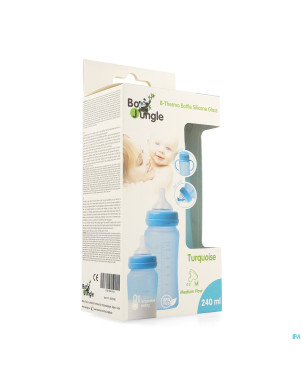 B-thermo glass bottle 240ml turquoise
