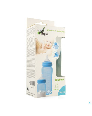B-thermo glass bottle 300ml turquoise