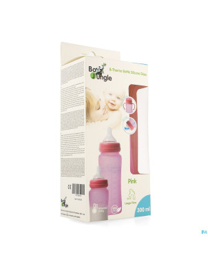B-thermo glass bottle 300ml pink
