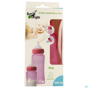 B-thermo glass bottle 300ml pink