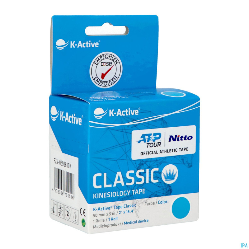 Naqi k active tape classic bleu    50mmx5m