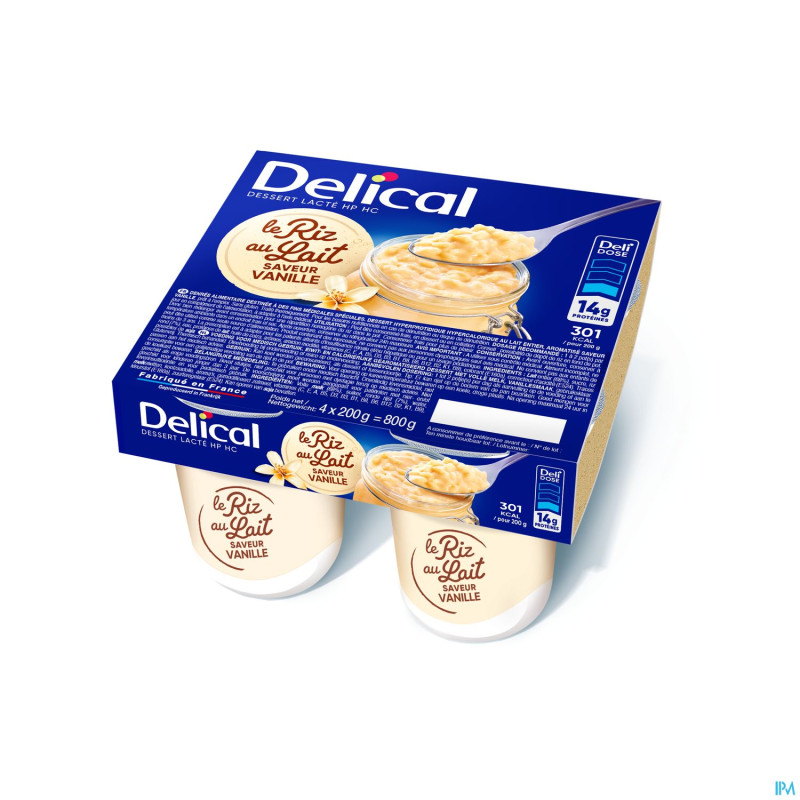 Delical riz lait vanille    4x200g