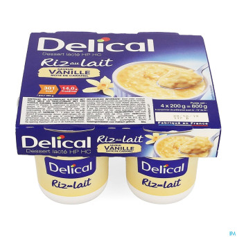 Delical riz lait vanille    4x200g