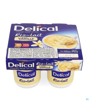 Delical riz lait vanille    4x200g