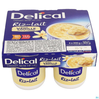 Delical riz lait vanille    4x200g