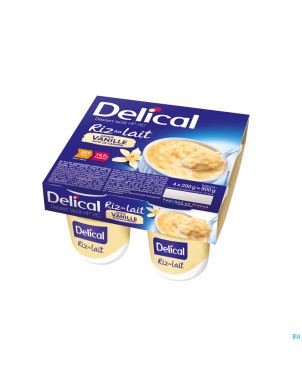 Delical riz lait vanille    4x200g