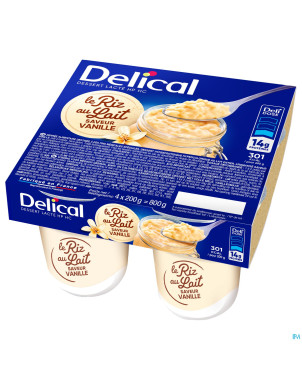 Delical riz lait vanille    4x200g