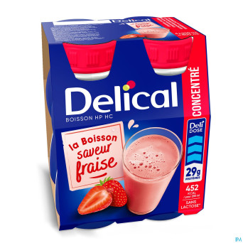 Delical concentre fraise    4x200ml