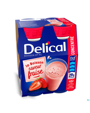 Delical concentre fraise    4x200ml