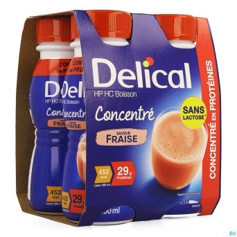Delical concentre fraise    4x200ml