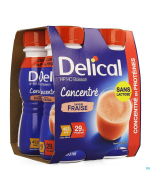 Delical concentre fraise    4x200ml