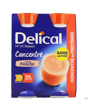 Delical concentre fraise    4x200ml