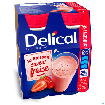 Delical concentre fraise    4x200ml
