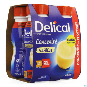 Delical concentre vanille   4x200ml