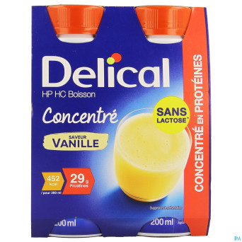 Delical concentre vanille   4x200ml