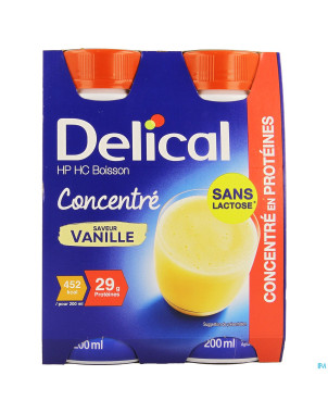 Delical concentre vanille   4x200ml