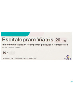 Escitalopram viatris 20mg comp pell  30