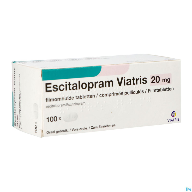 Escitalopram viatris 20mg comp pell 100