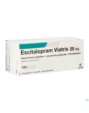 Escitalopram viatris 20mg comp pell 100